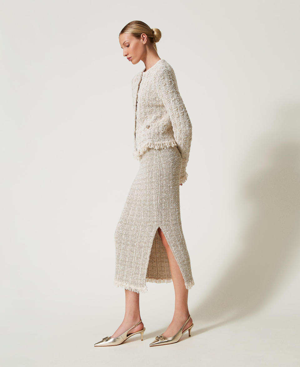 Twin Set Gonna in maglia jacquard con lurex Fino al 50% di sconto