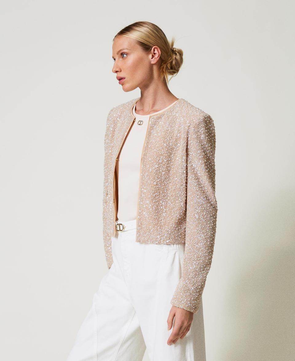 Twin Set Giacca con paillettes e perle Only for today