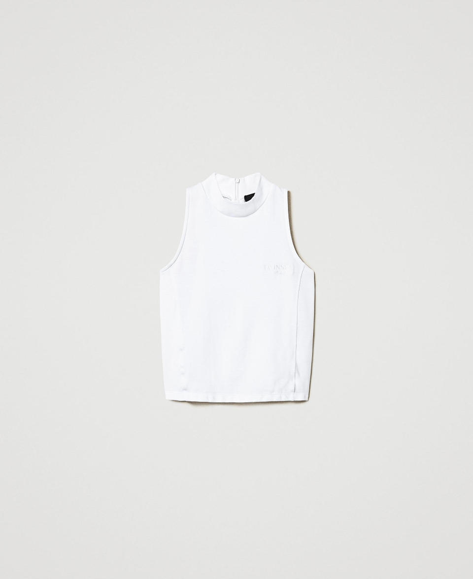 Twin Set Top smanicato con collo alto Fino al 55% di sconto