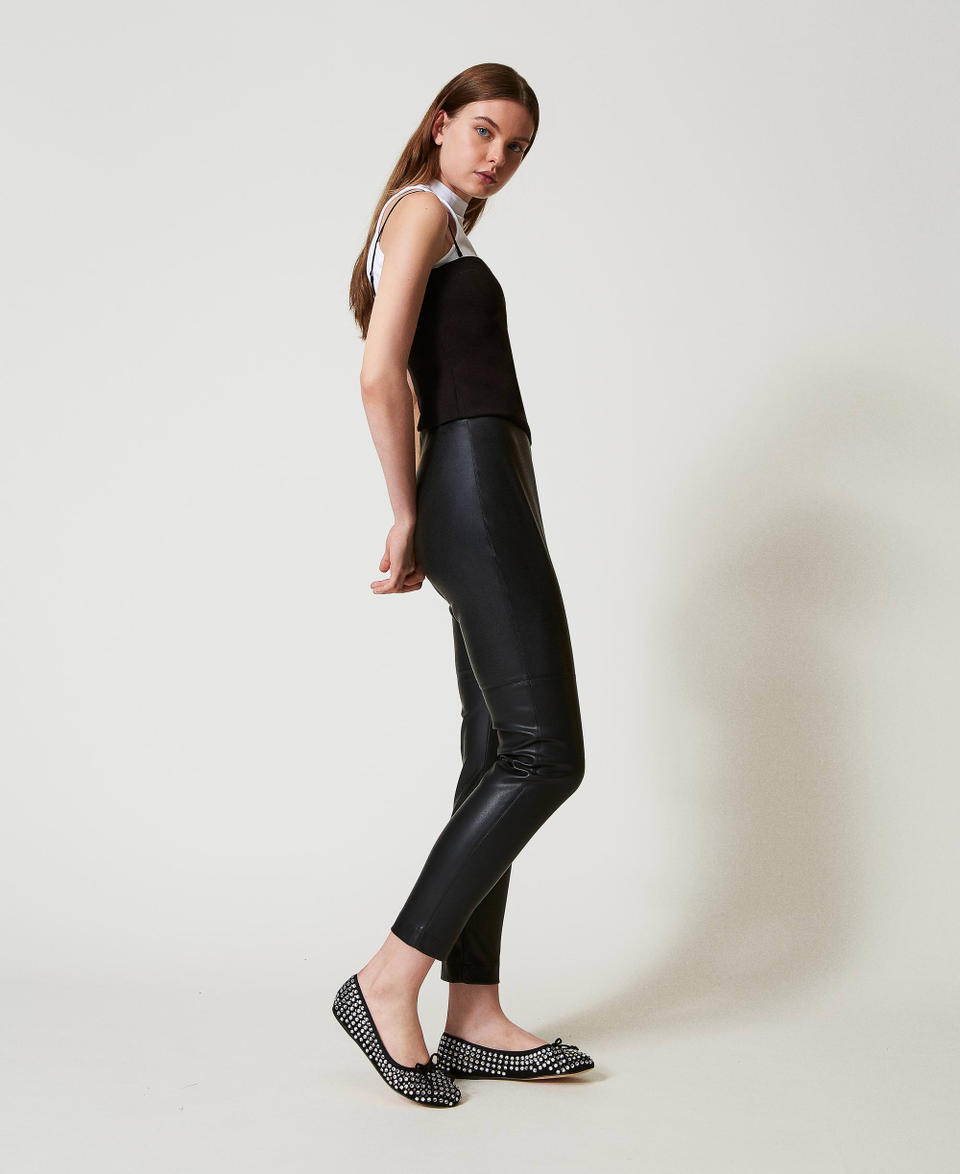 Twin Set Leggings effetto pelle Discount Store per i nuovi prodotti