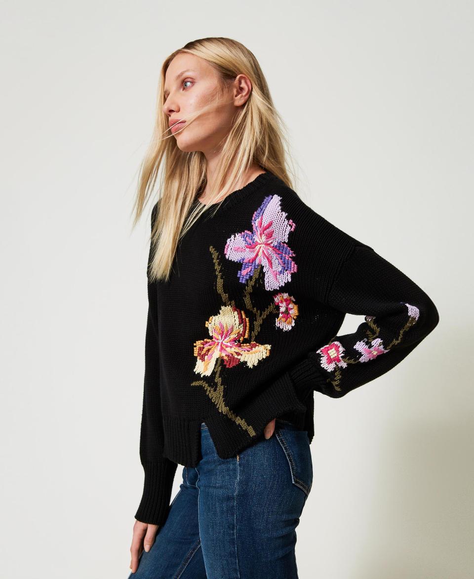 Twin Set Maglia con fiori e ricamo a mano Super sconto