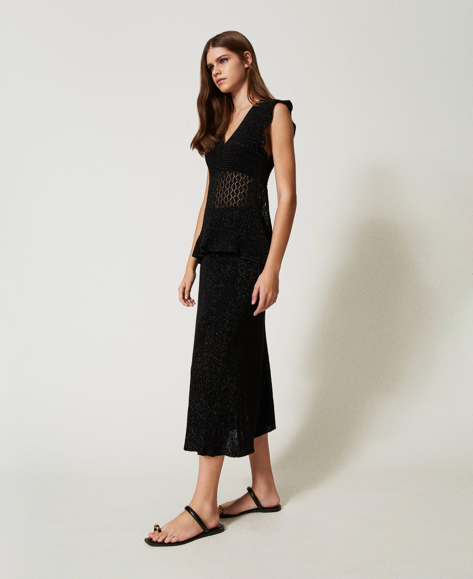 Twin Set Gonna longuette in maglia lurex Limitato a 3 giorni