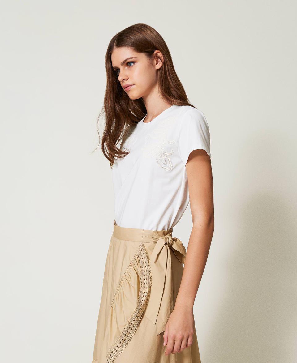 Twin Set T-shirt con ricamo Cornely Italy
