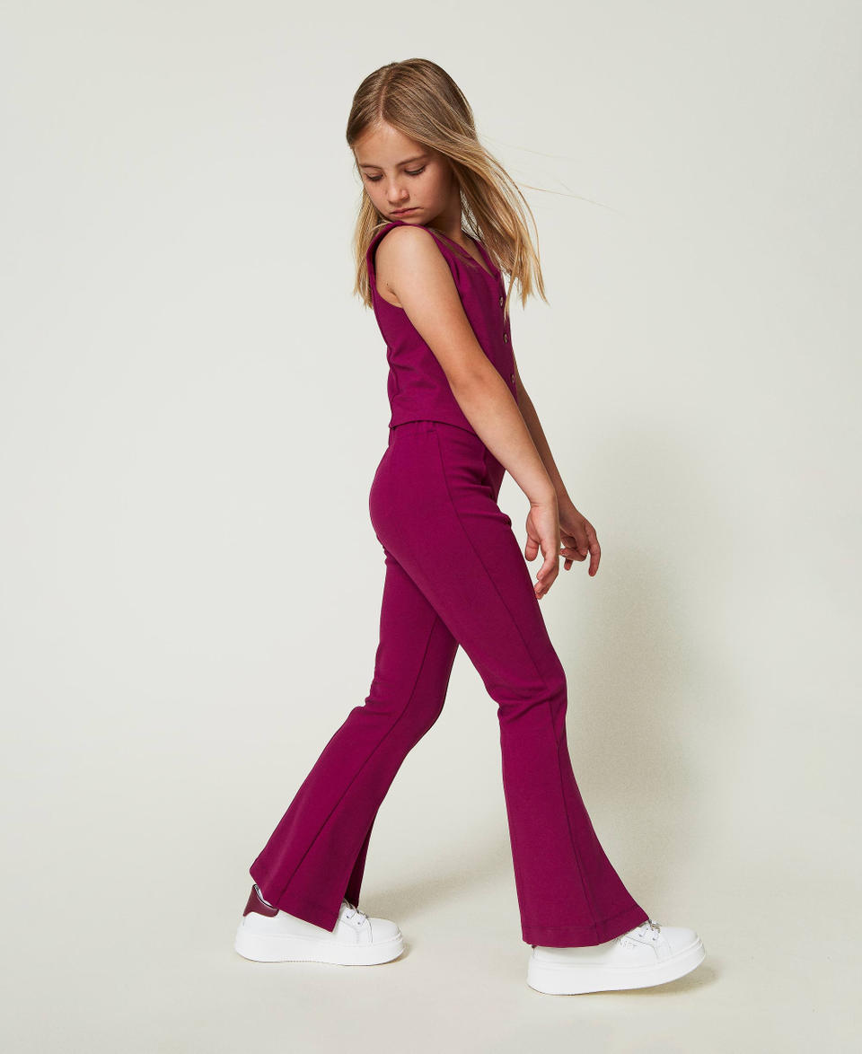 Twin Set Pantaloni flare con spacco Promozione Limitata