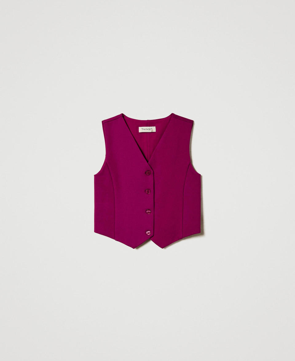 Twin Set Gilet monopetto con bottoni in tono Shopping Online