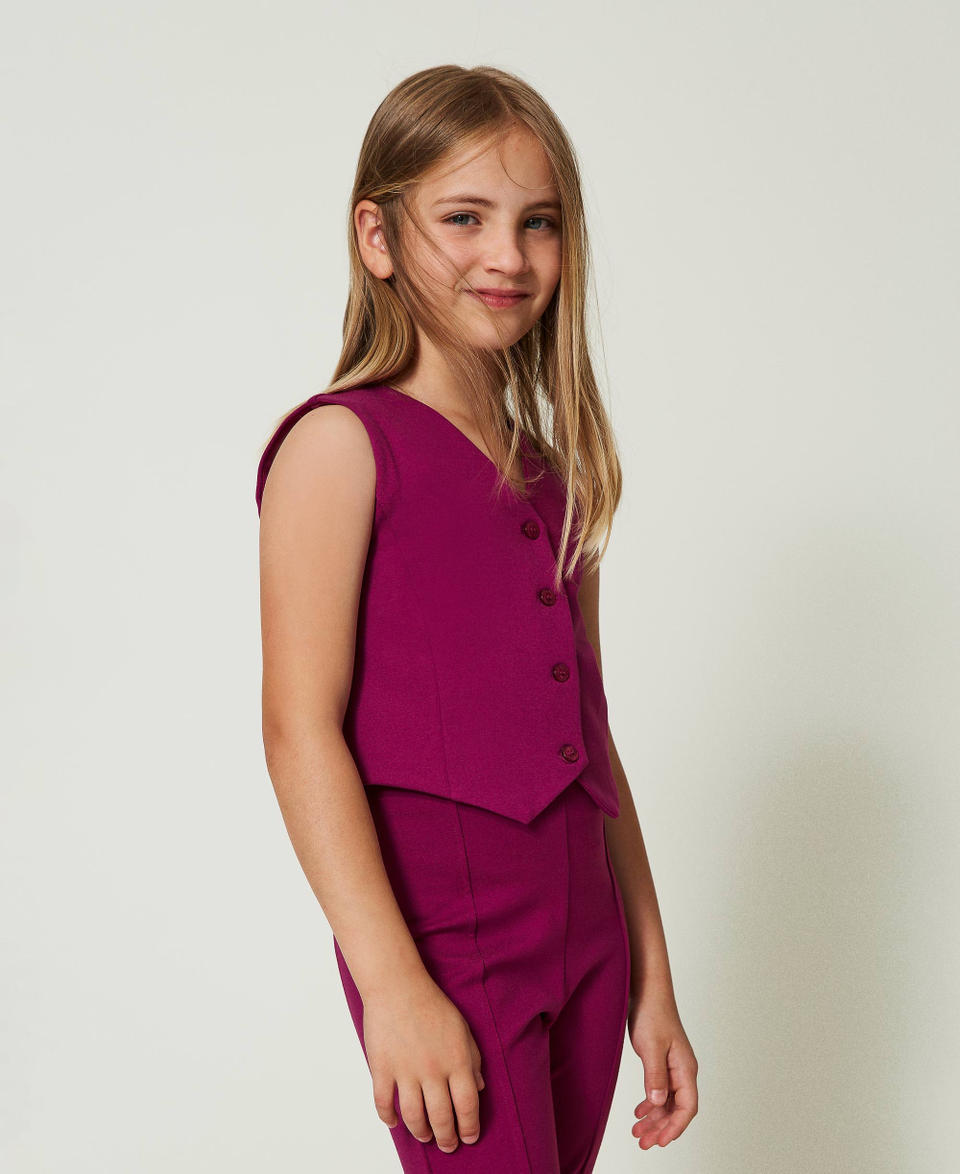 Twin Set Gilet monopetto con bottoni in tono Shopping Online