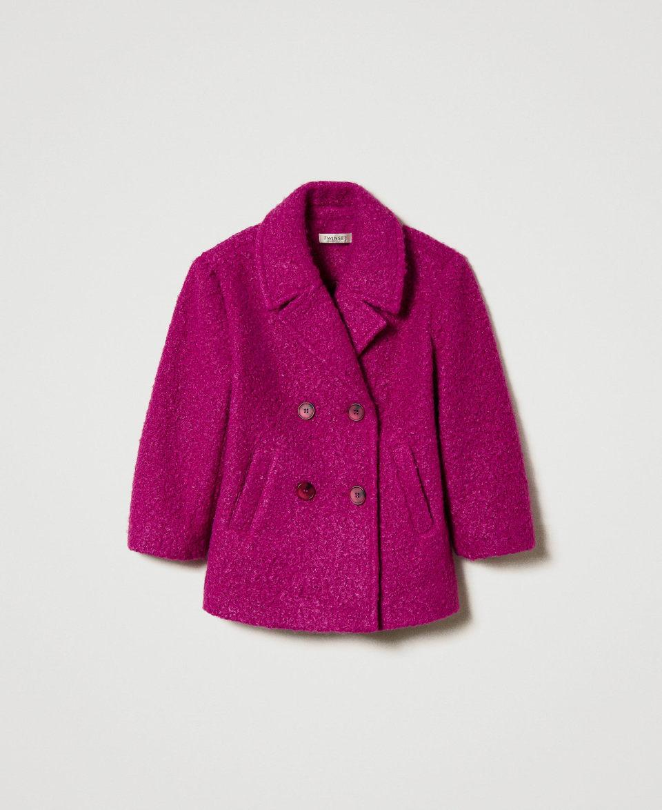 Twin Set Cappotto doppiopetto in panno curly Prezzo Ridotto