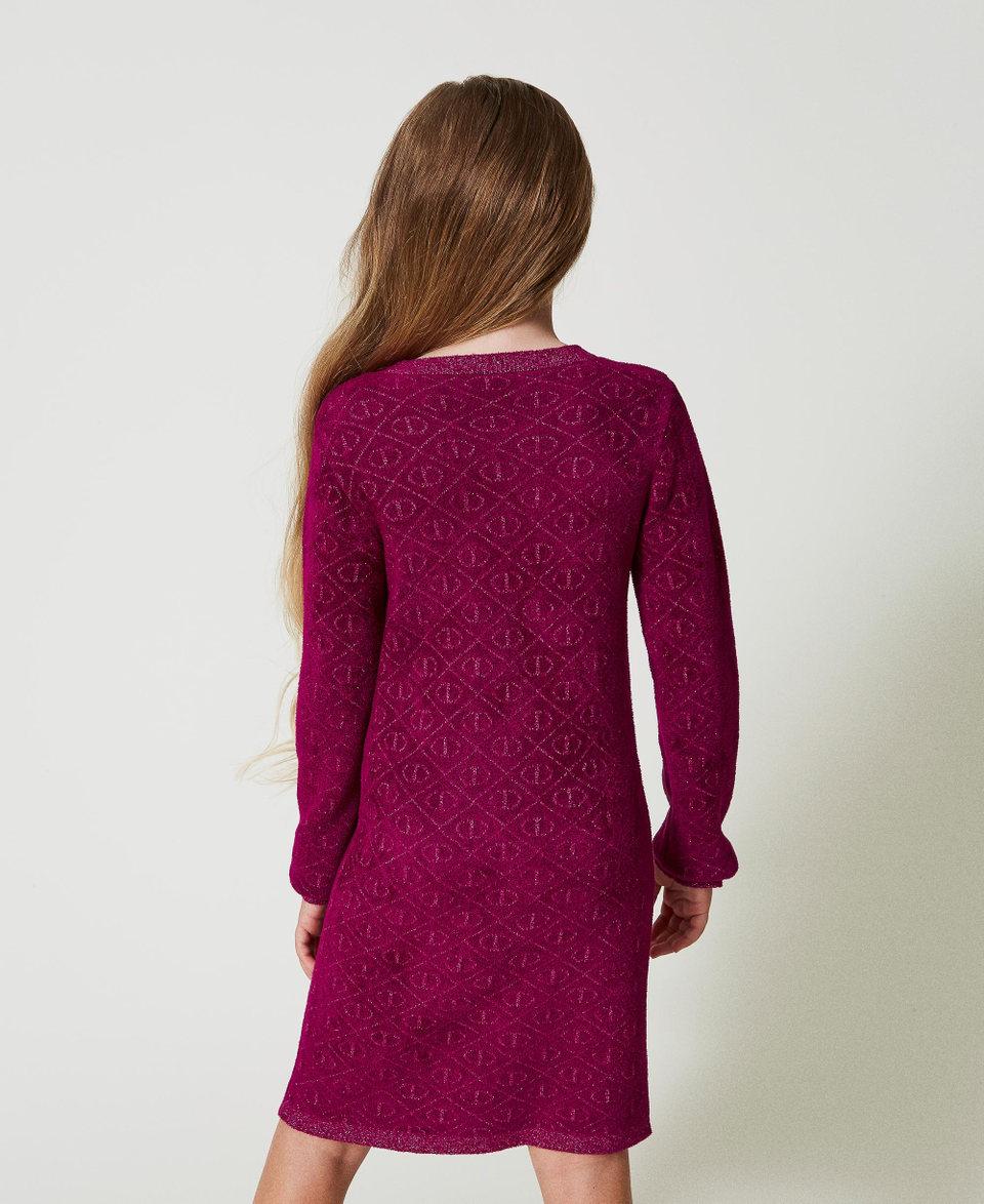 Twin Set Abito corto in maglia jacquard con Oval T Sottocosto