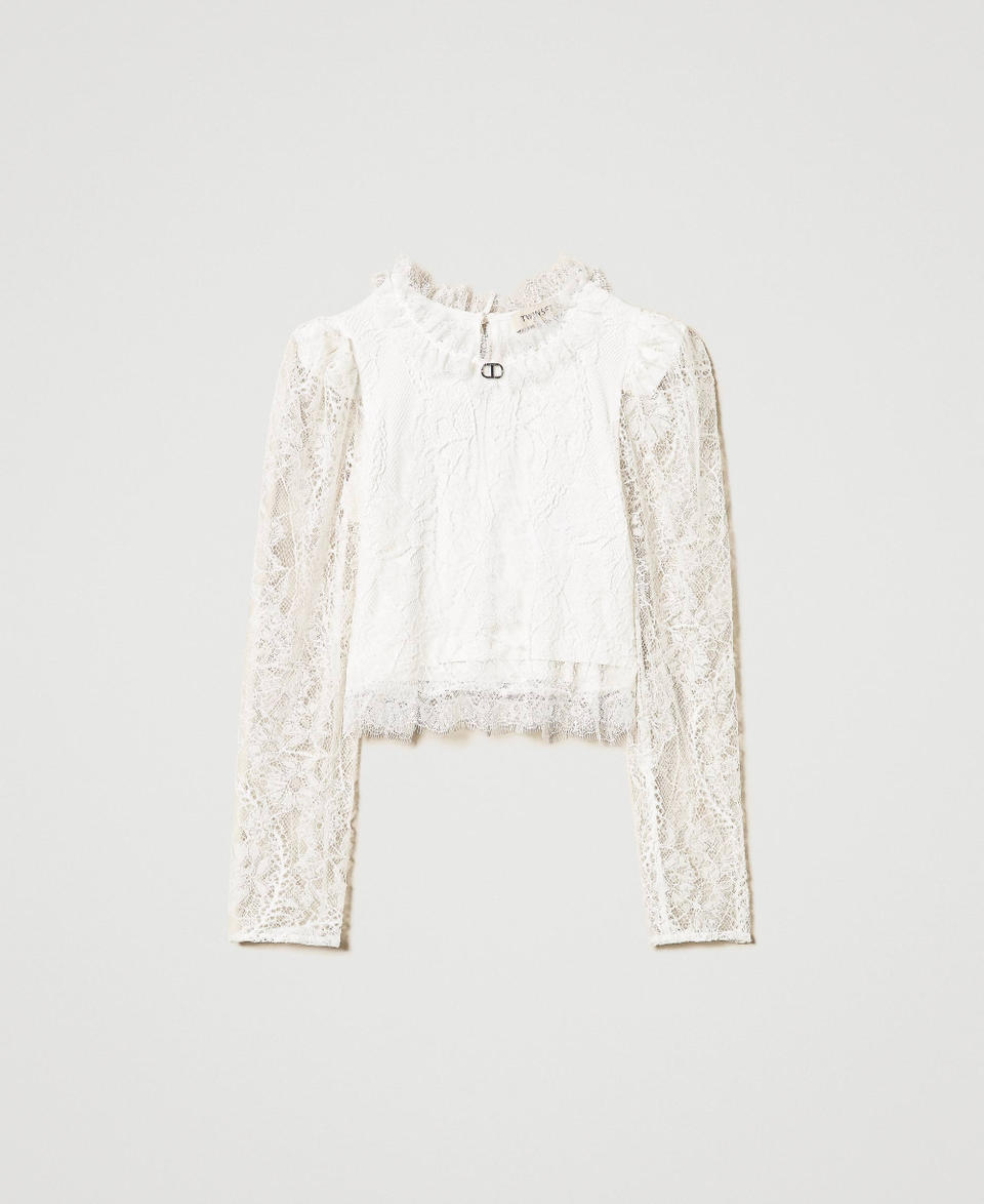 Twin Set Blusa in pizzo Valenciennes Sconto