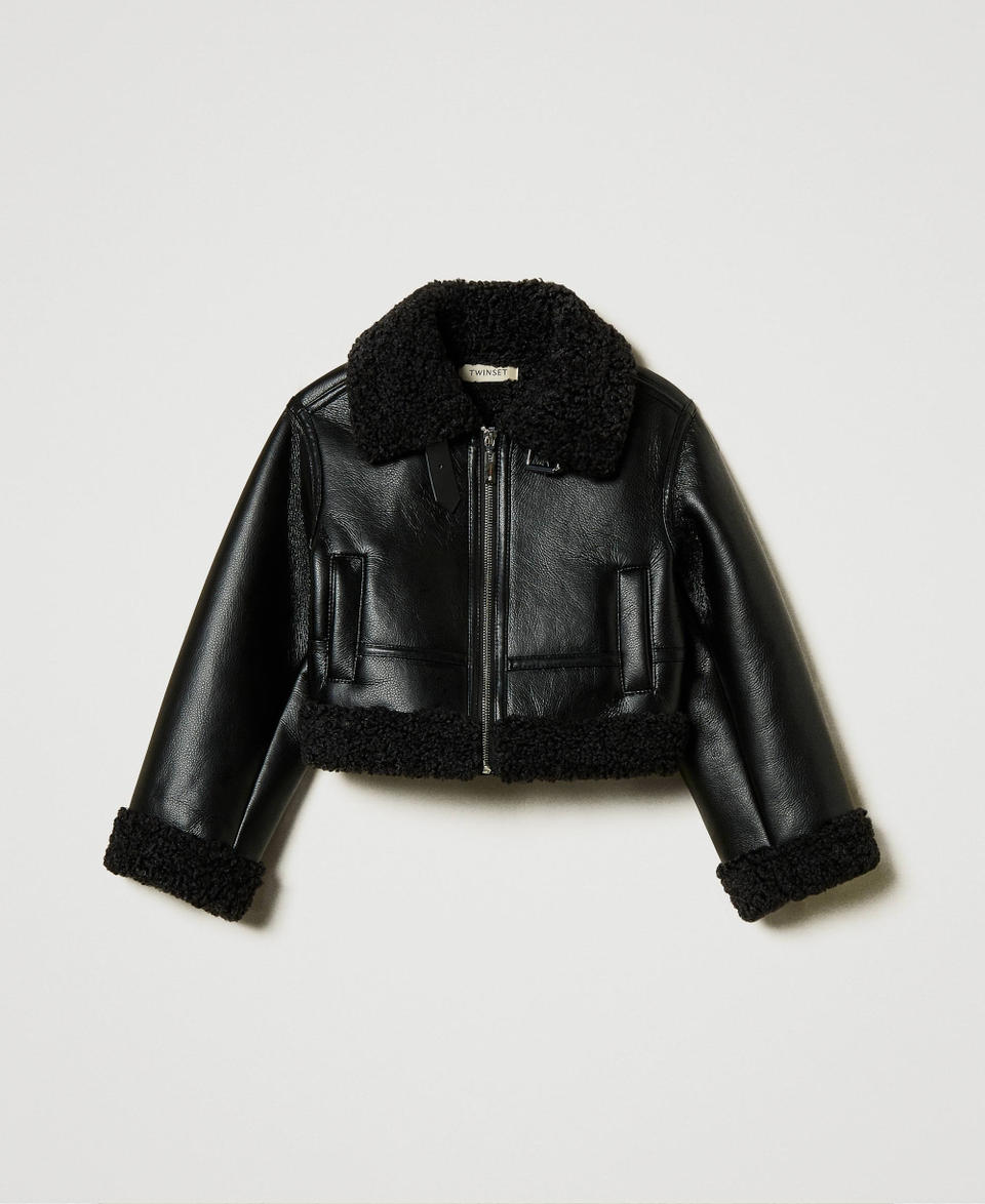 Twin Set Giacca aviatore con faux fur Negozio