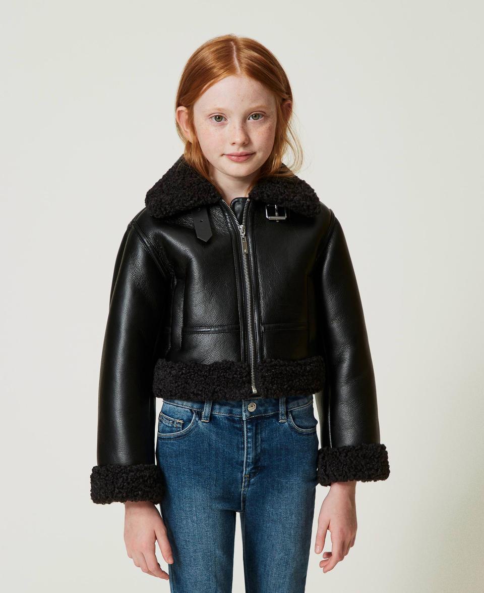 Twin Set Giacca aviatore con faux fur Negozio