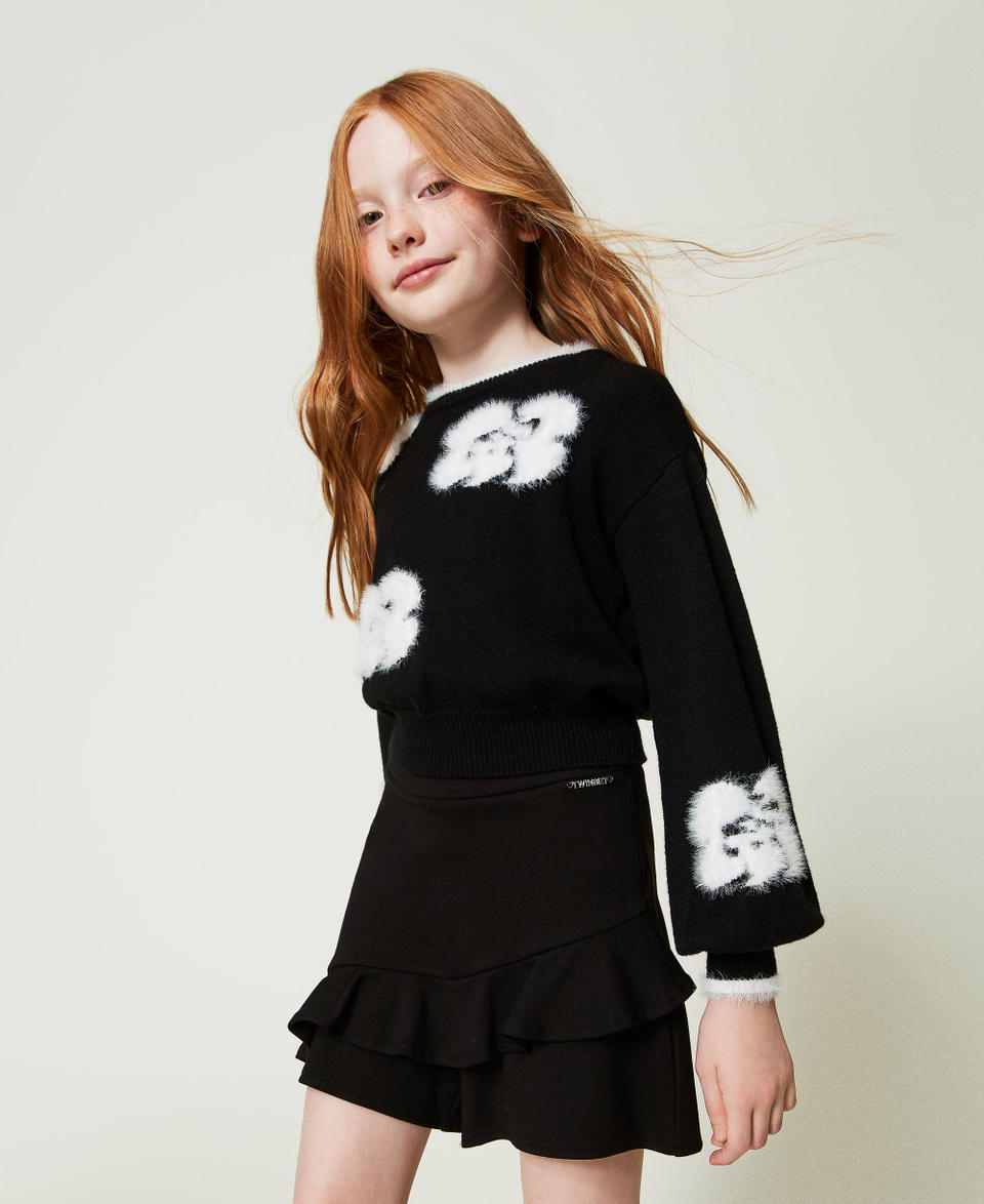 Twin Set Maglia con fiori a intarsio Sconto di tempo limitato