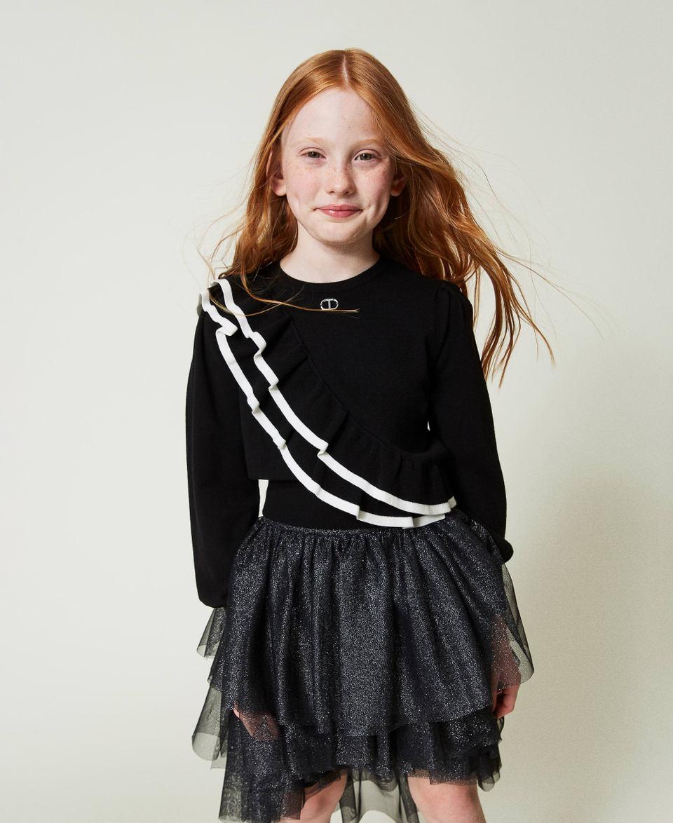 Twin Set Maglia regular con doppia balza Negozio online di fabbrica