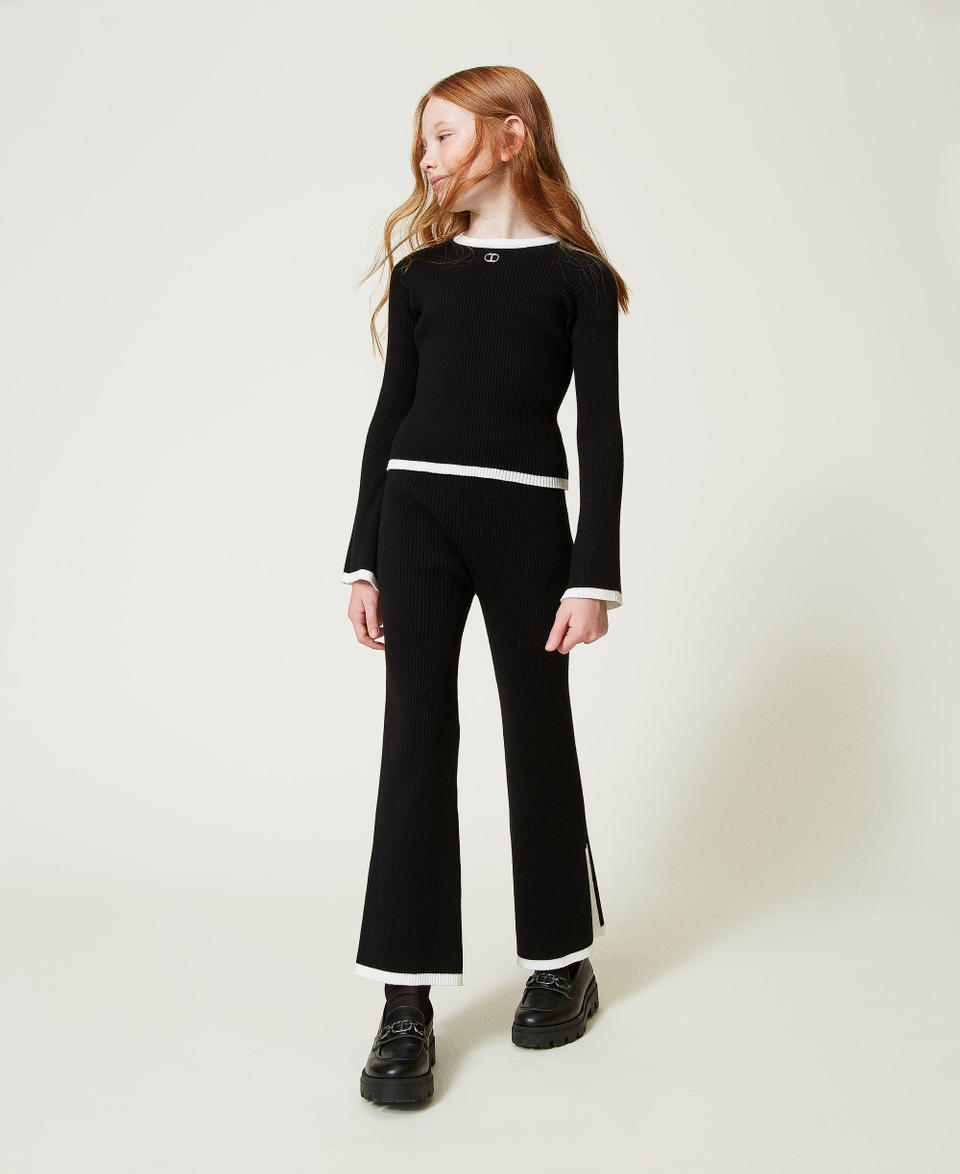 Twin Set Maglia e pantaloni ampi a costine Prezzo di fabbrica