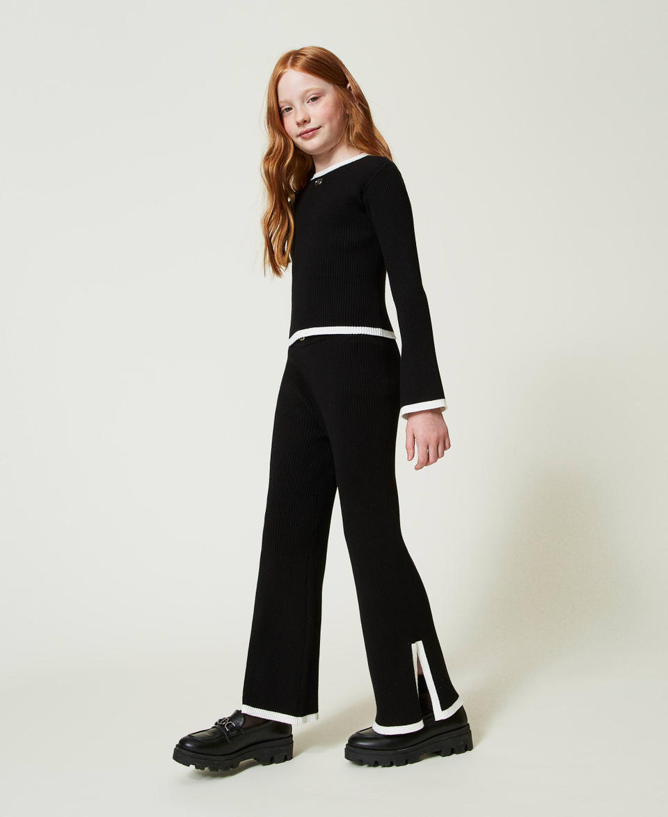 Twin Set Maglia e pantaloni ampi a costine Prezzo di fabbrica