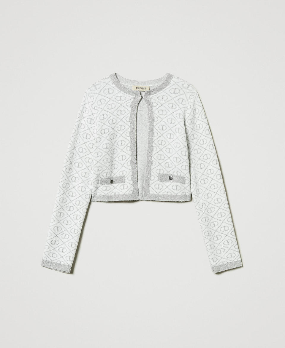 Twin Set Giacca in maglia jacquard con Oval T Flash Sale