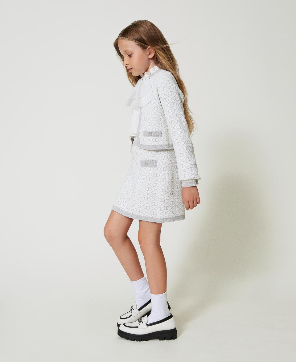 Twin Set Giacca in maglia jacquard con Oval T Flash Sale