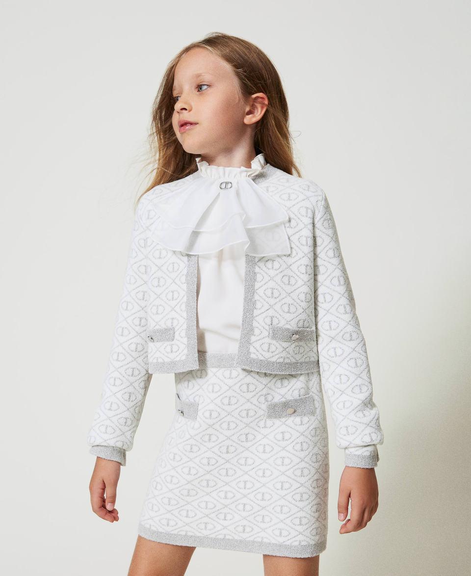 Twin Set Gonna corta in maglia jacquard con Oval T Fornitura limitata