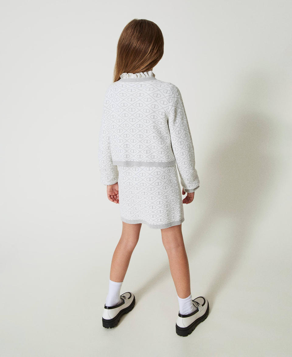 Twin Set Gonna corta in maglia jacquard con Oval T Fornitura limitata