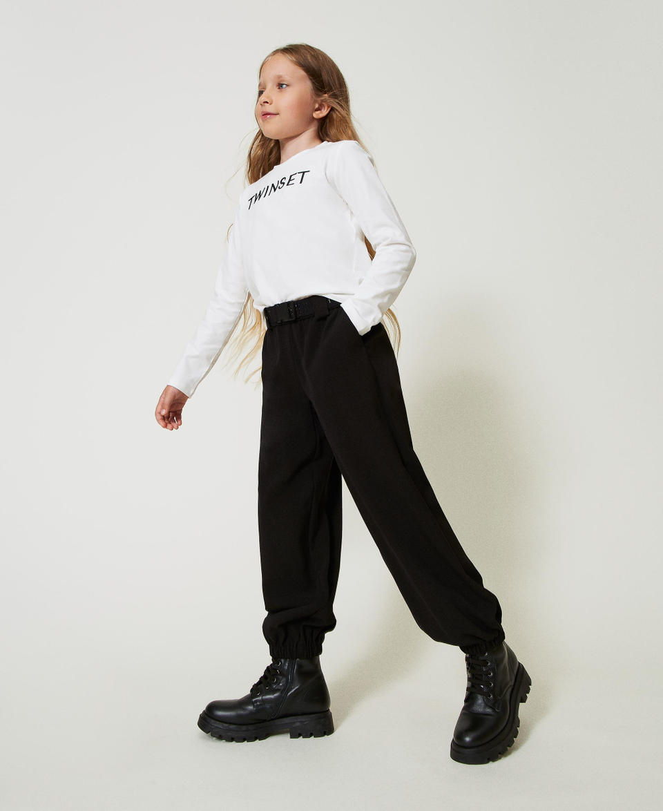 Twin Set T-shirt cropped con logo ricamato Shopping online