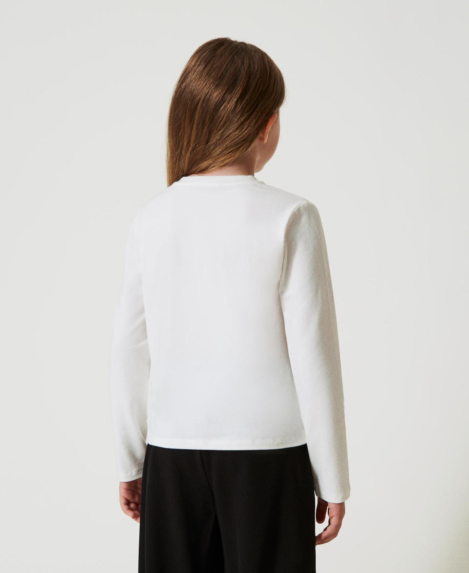Twin Set T-shirt cropped con logo ricamato Shopping online