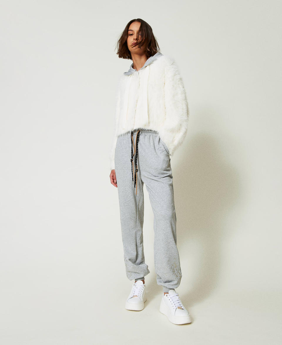 Twin Set Pantaloni joggers MYFO con stampa glitter Offerta natalizia