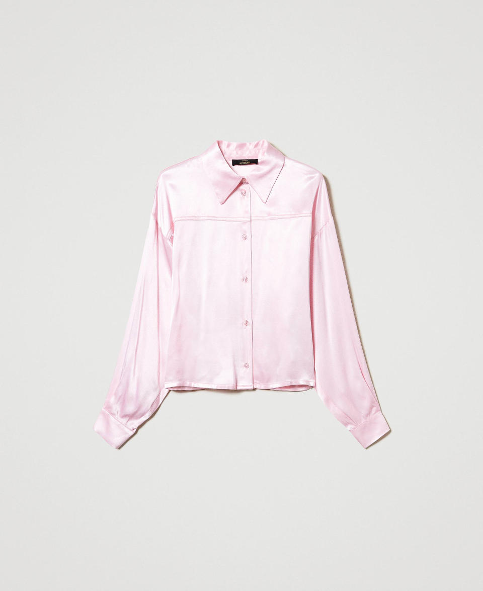 Twin Set Camicia in raso martellato Latest fashion