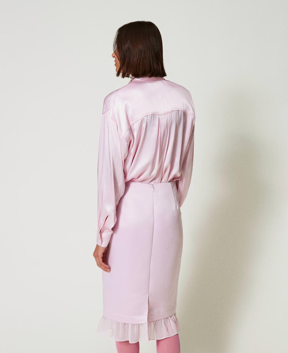 Twin Set Camicia in raso martellato Latest fashion