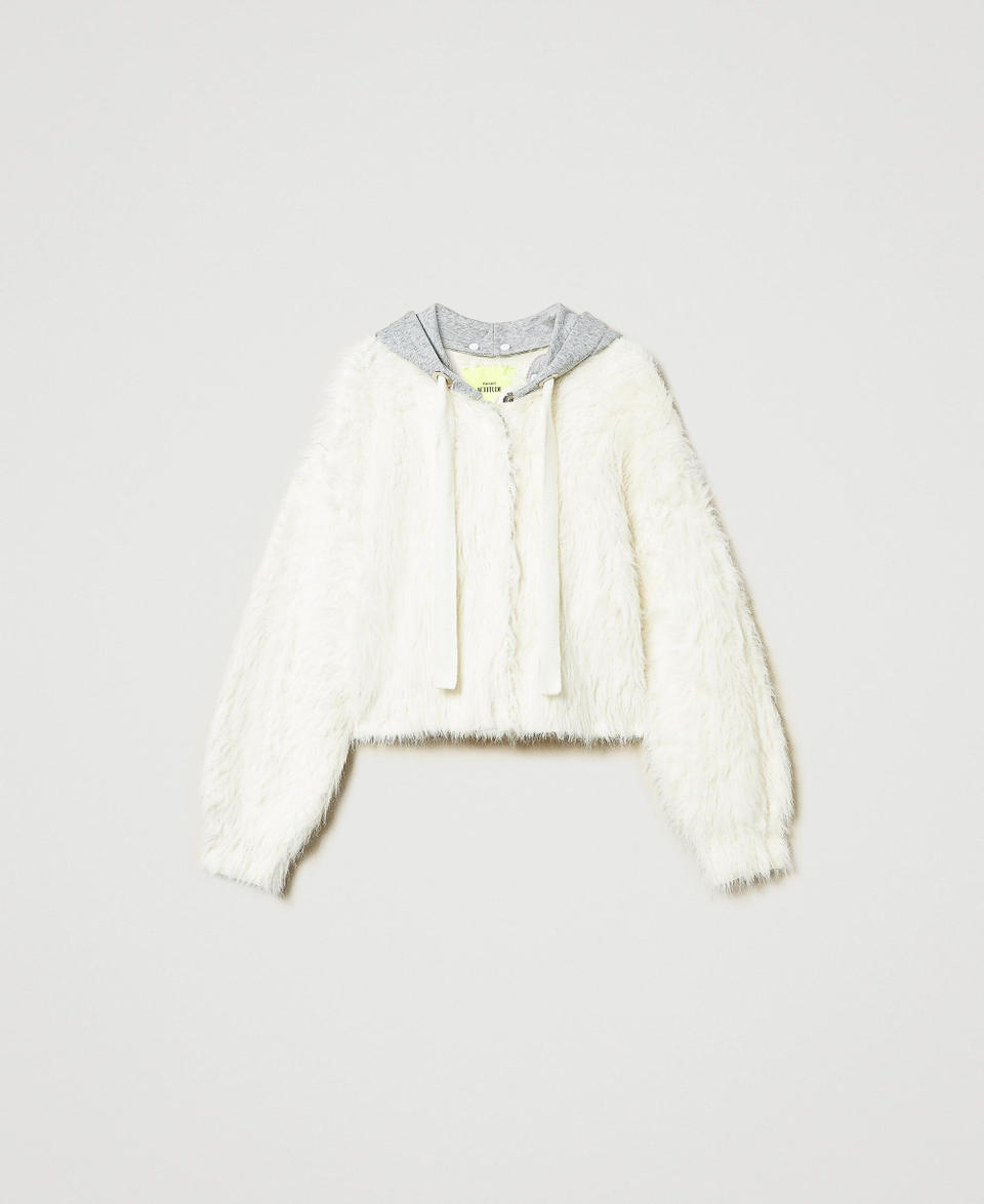 Twin Set Bomber MYFO in maglia con cappuccio Online Outlet