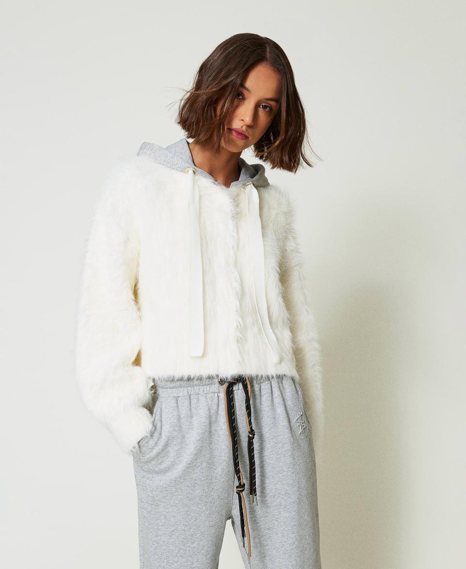 Twin Set Bomber MYFO in maglia con cappuccio Online Outlet