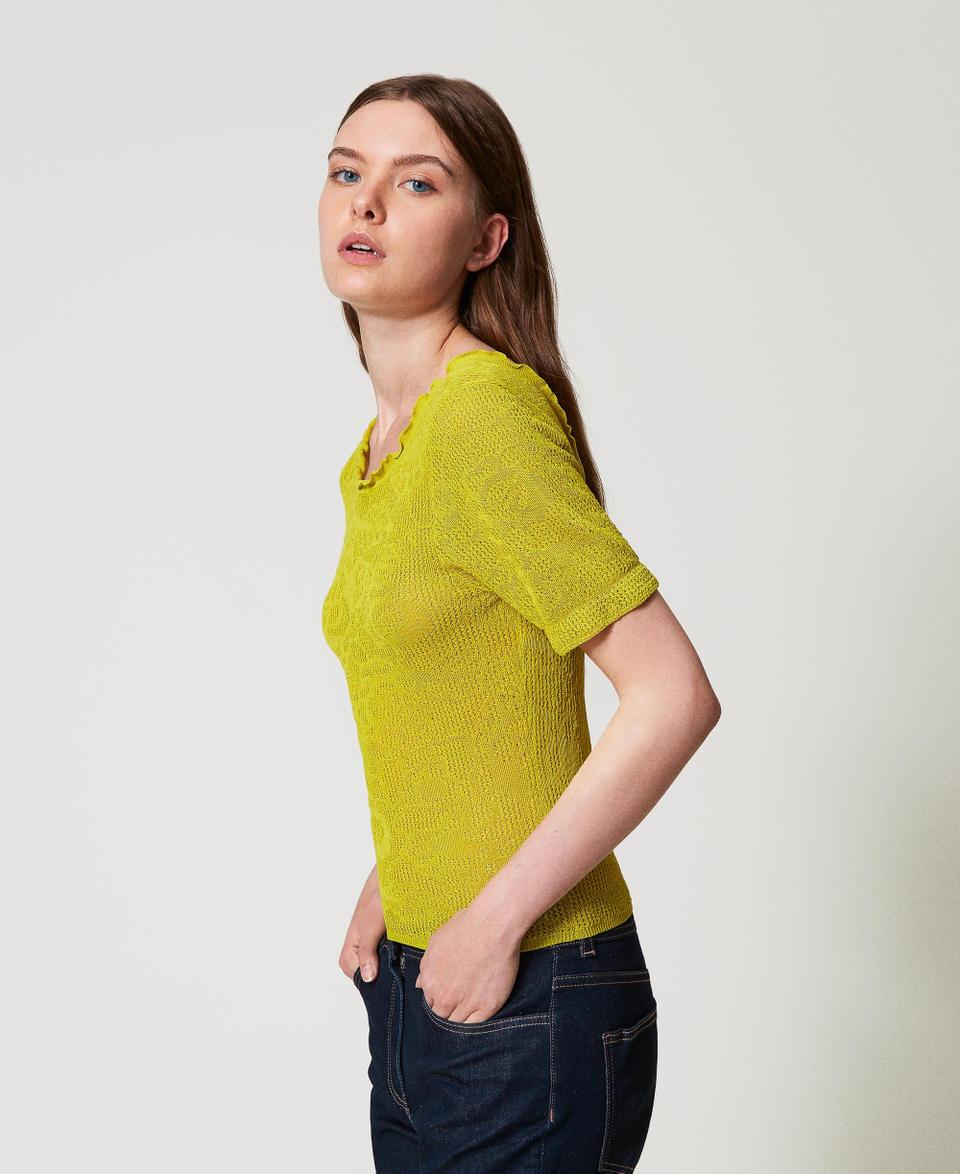 Twin Set Maglia doppio uso jacquard floreale Offerte esclusive
