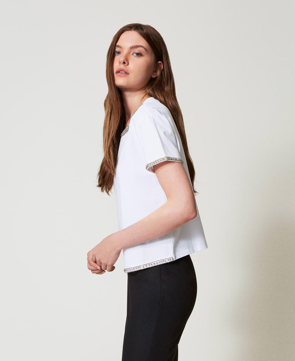 Twin Set T-shirt boxy con ricamo a mano Lightning offer