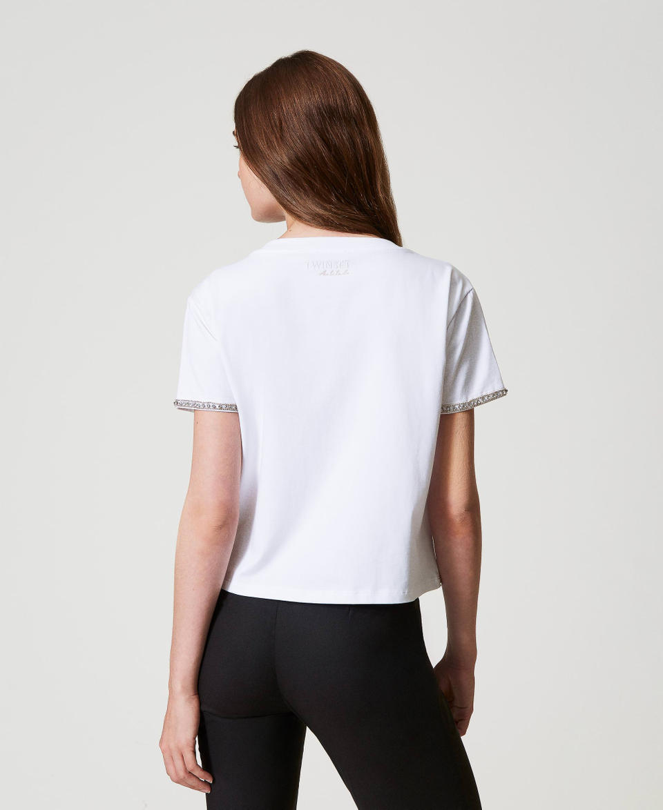 Twin Set T-shirt boxy con ricamo a mano Lightning offer