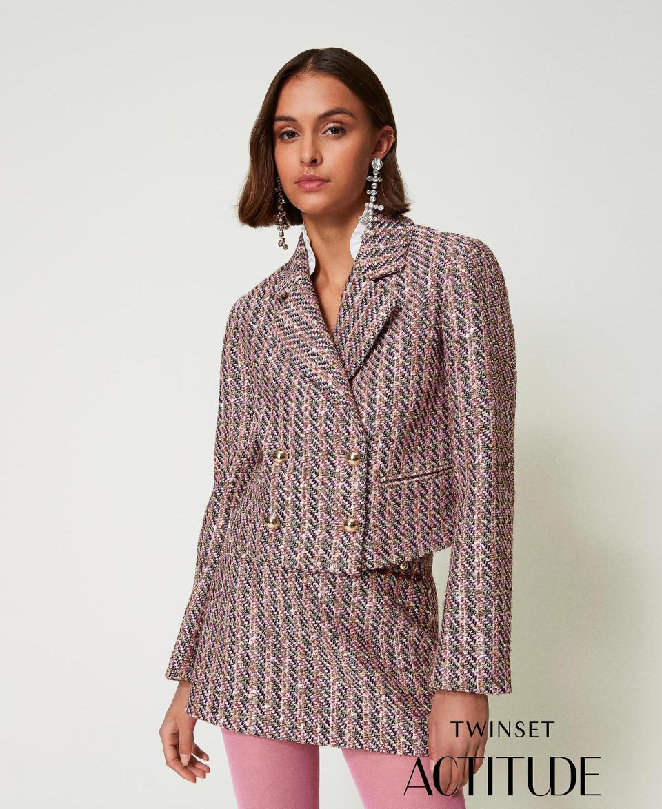 Twin Set Giacca blazer in bouclé e lurex Offerte giornaliere