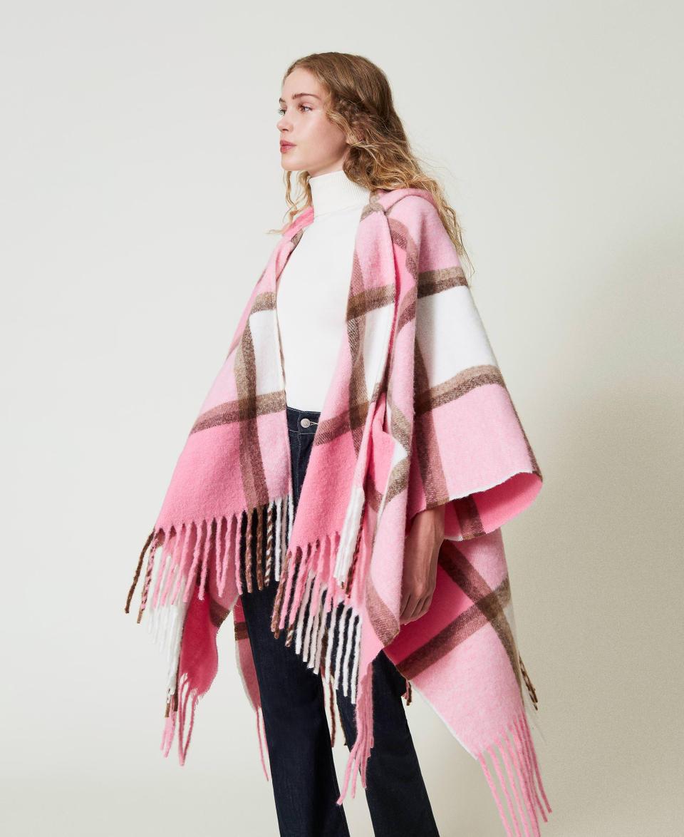 Twin Set Poncho in panno con frange Offerte speciali