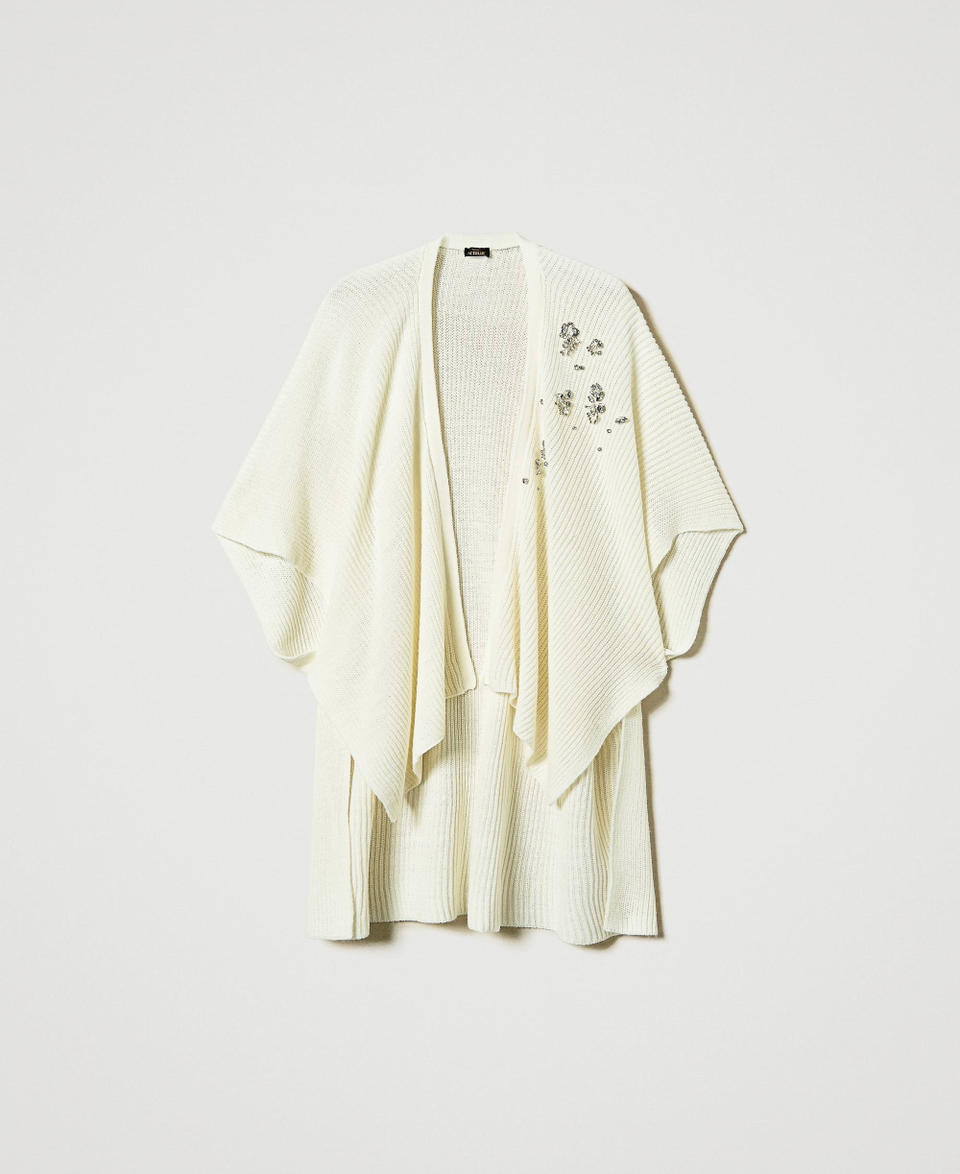 Twin Set Poncho in maglia con ricami Prezzo basso