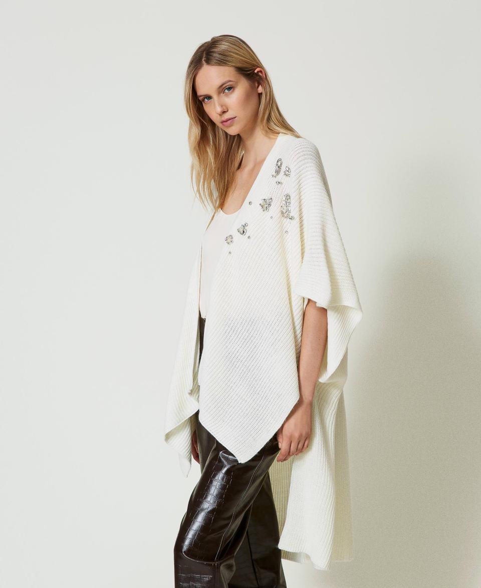 Twin Set Poncho in maglia con ricami Prezzo basso