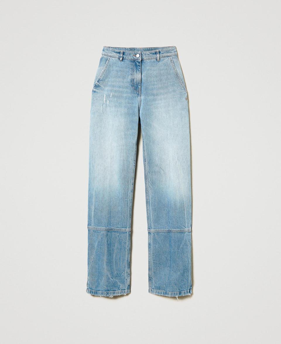 Twin Set Jeans wide leg con tagli Offerta settimanale