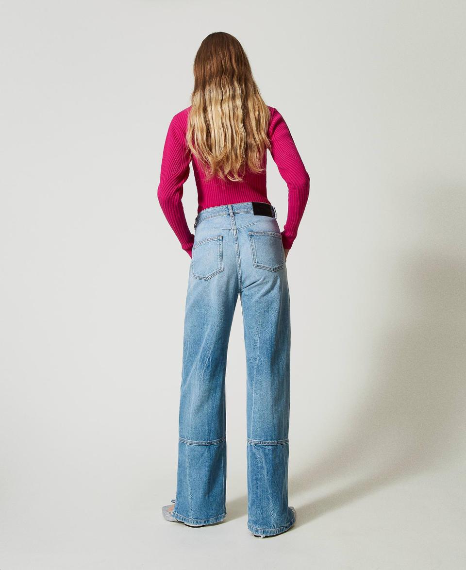 Twin Set Jeans wide leg con tagli Offerta settimanale