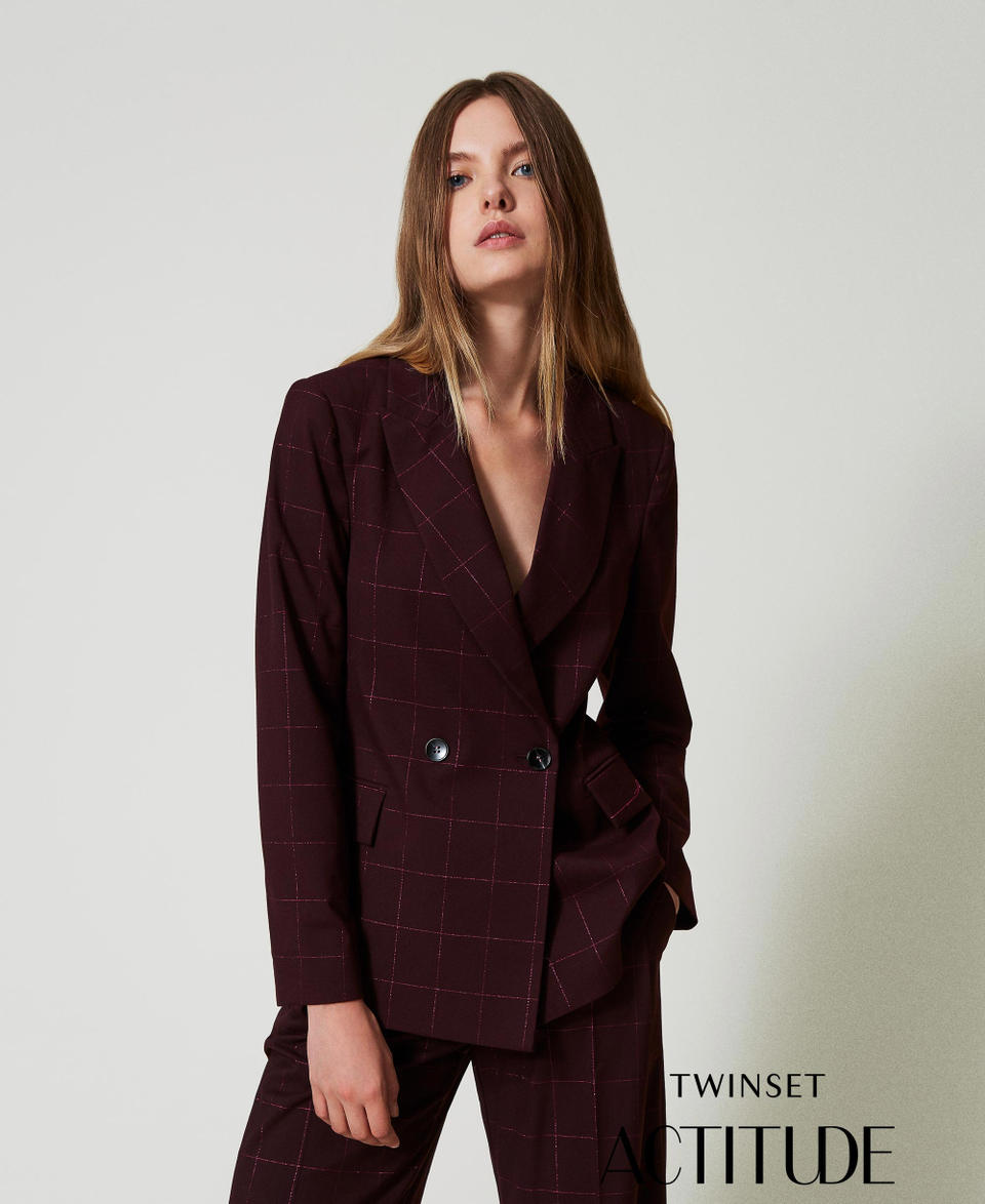 Twin Set Giacca blazer check con lurex Latest stili