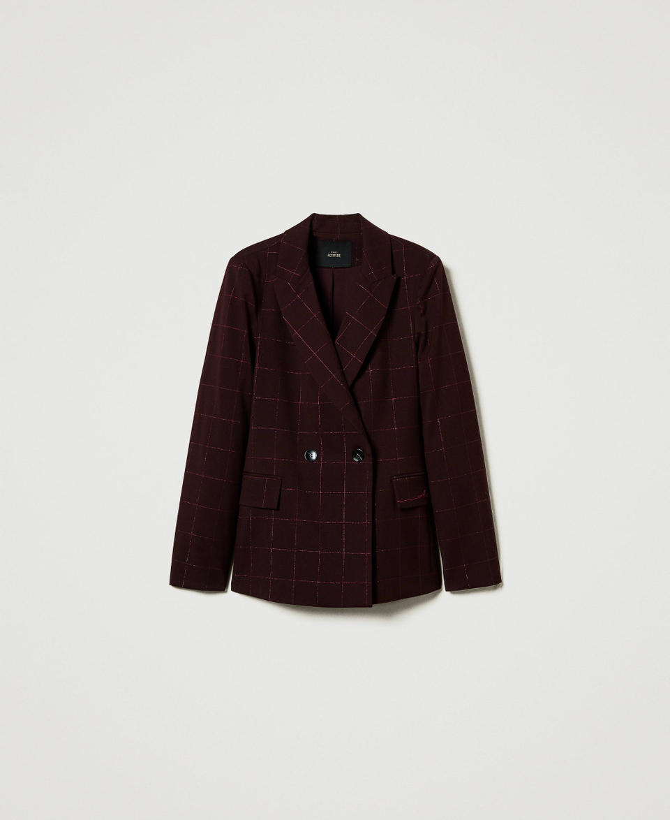 Twin Set Giacca blazer check con lurex Latest stili