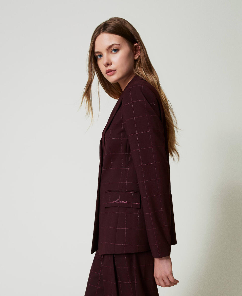 Twin Set Giacca blazer check con lurex Latest stili
