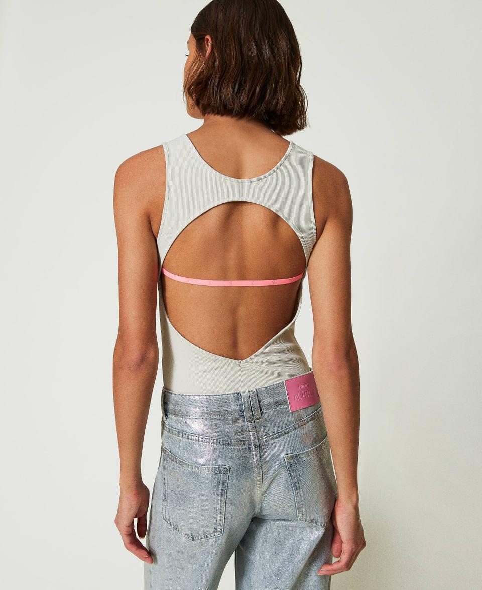 Twin Set Body MYFO a costine con logo Offerta speciale della fabbrica
