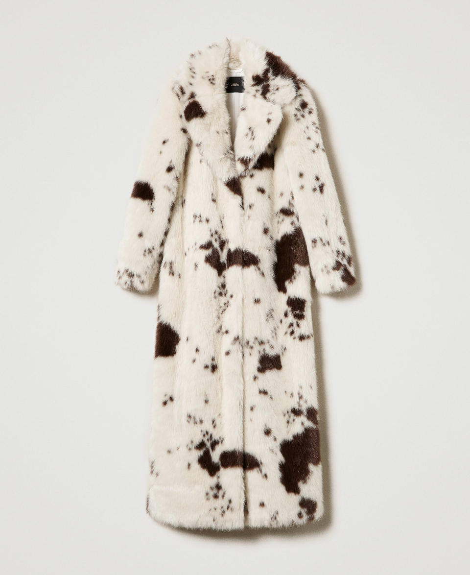 Twin Set Cappotto lungo in faux fur Enormi sconti