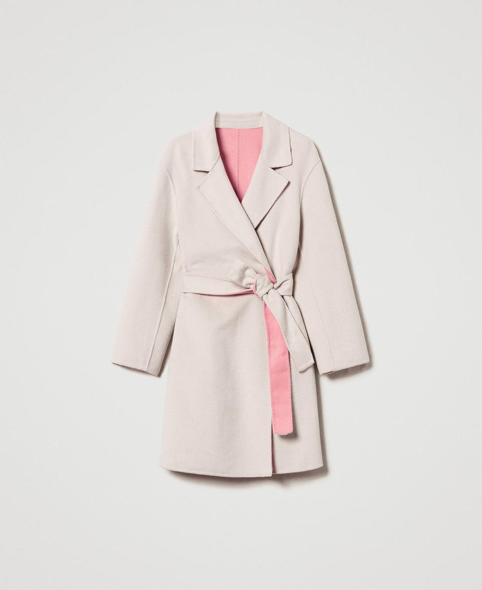 Twin Set Cappotto reversibile MYFO in panno misto lana Nuovo