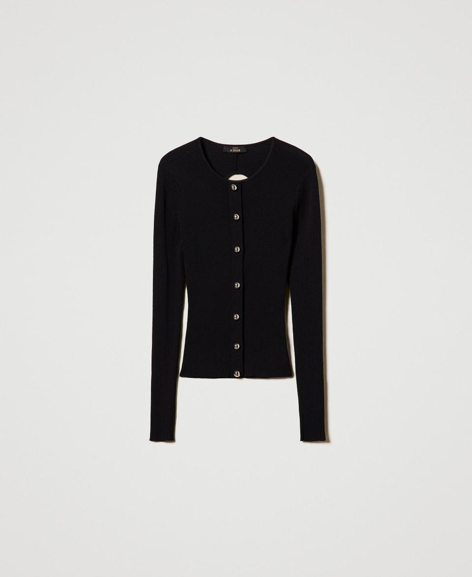 Twin Set Cardigan a costine con borchie Negozi Online