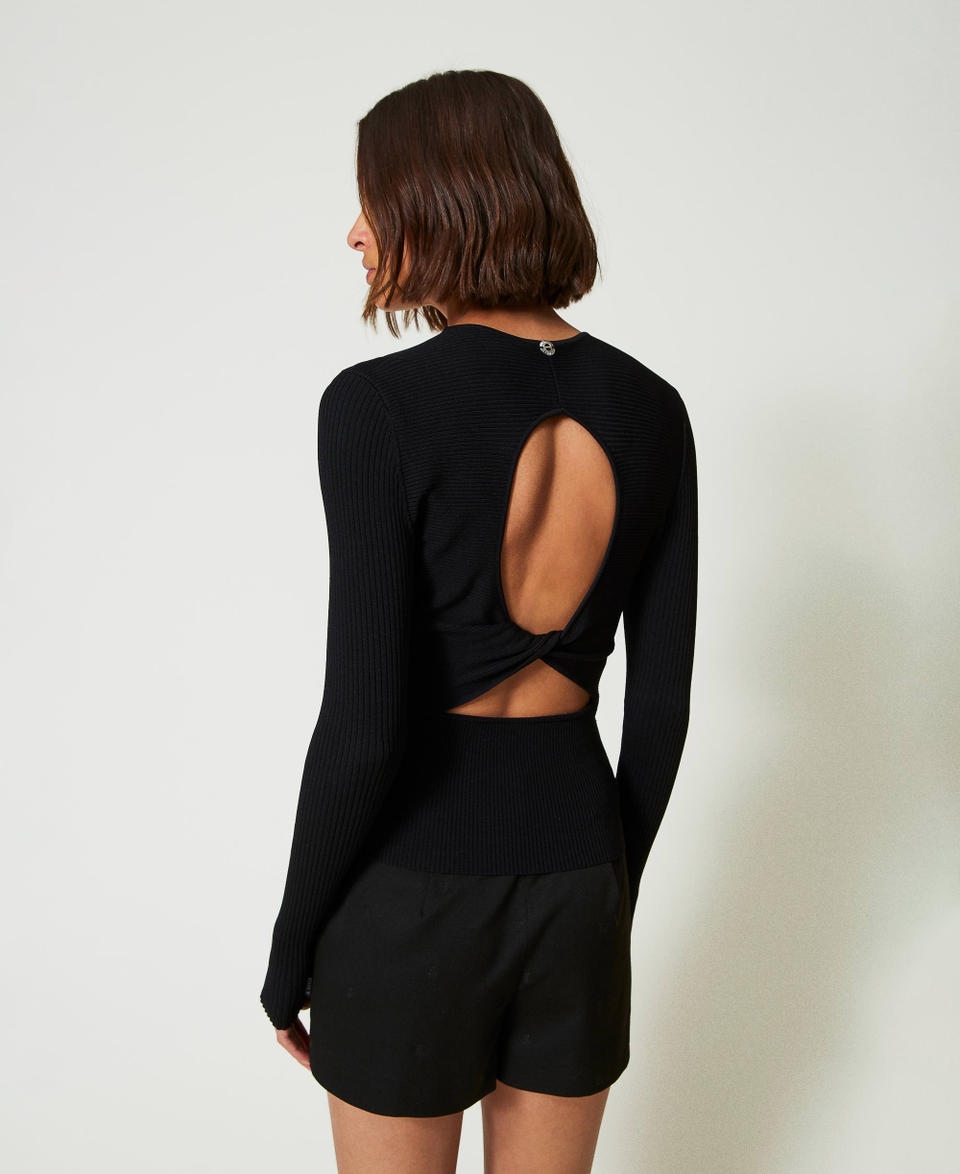 Twin Set Cardigan a costine con borchie Negozi Online