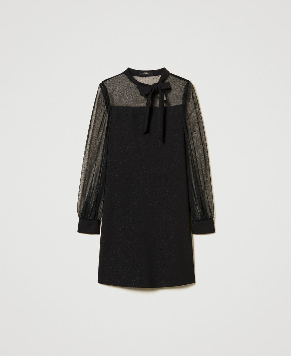 Twin Set Abito corto con tulle plumetis Shopping Online