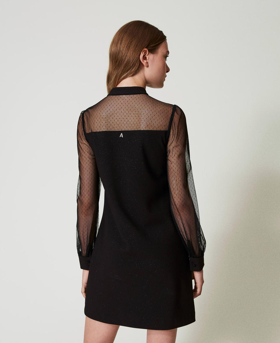Twin Set Abito corto con tulle plumetis Shopping Online