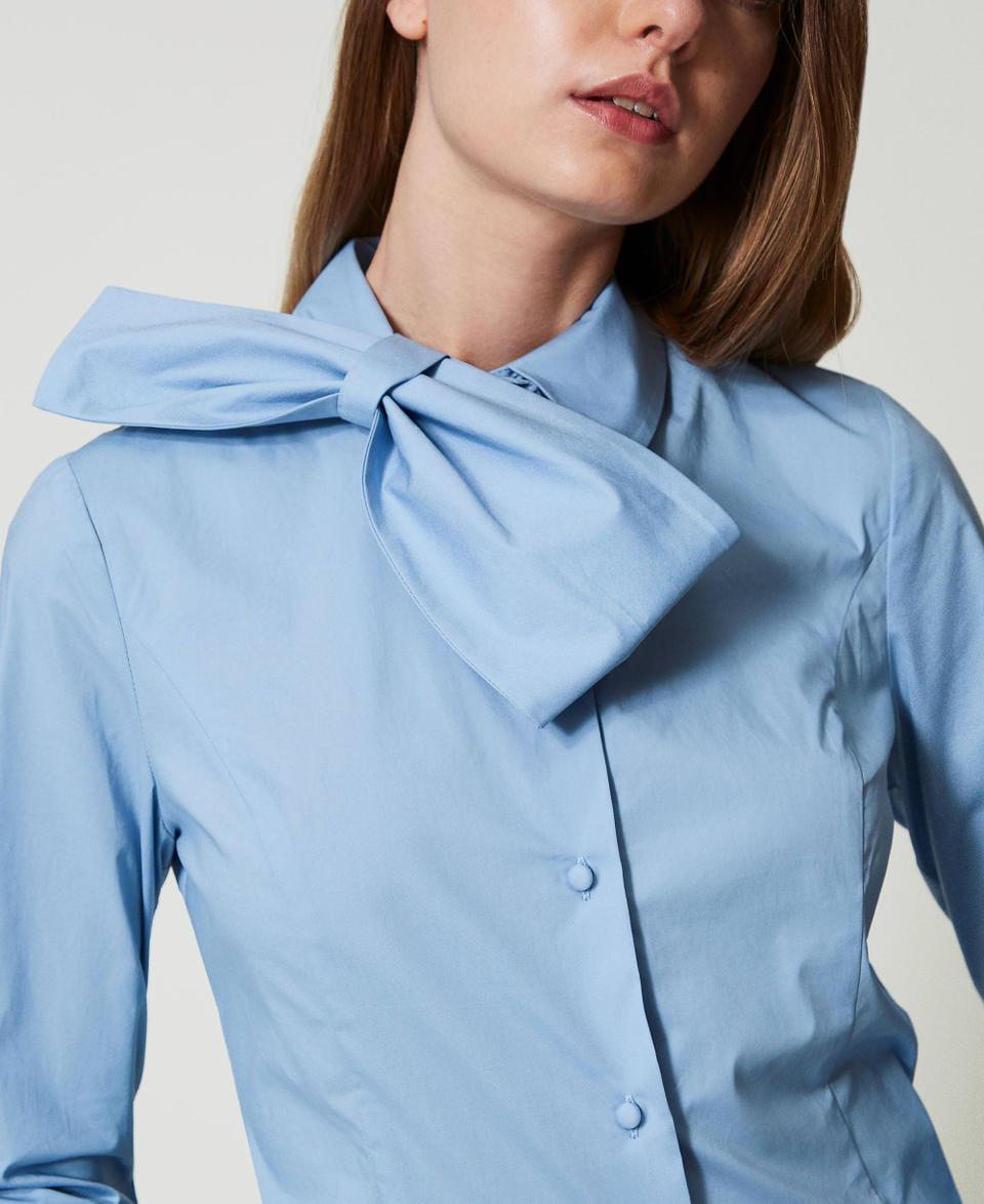 Twin Set Camicia in popeline con fiocco Convenienza